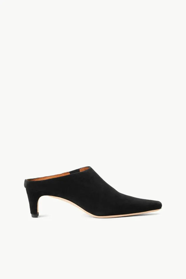 STAUD WALLY MULE Black Suede Women Mules and Flats
