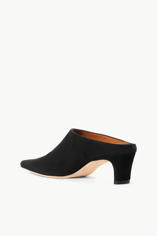 STAUD WALLY MULE Black Suede Women Mules and Flats STAUD WALLY MULE Black Suede Women Mules and Flats