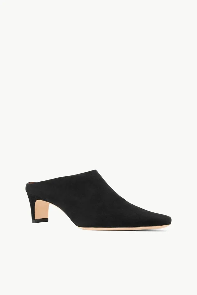 STAUD WALLY MULE Black Suede Women Mules and Flats STAUD WALLY MULE Black Suede Women Mules and Flats