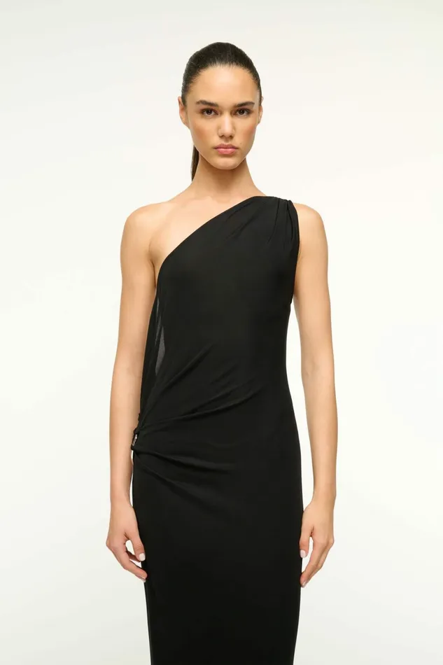 STAUD ZENITH DRESS Black Women Dresses STAUD ZENITH DRESS Black Women Dresses
