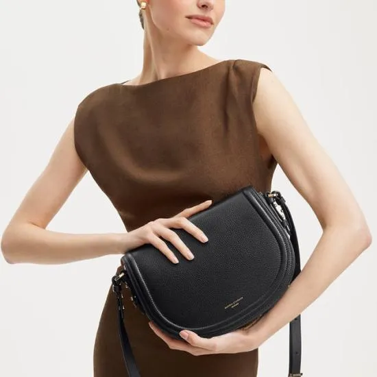 Stella Satchel Black Pebble Women Aspinal Of London Shoulder