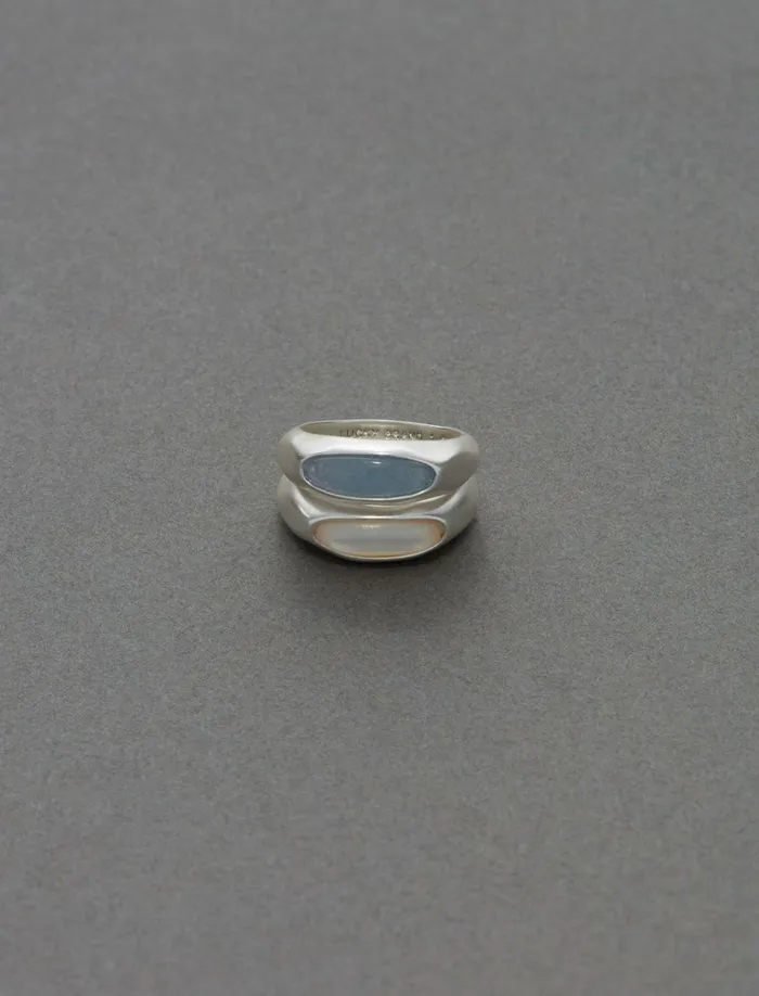 Stone Ring Set Silver Women Lucky Brand Jewelry