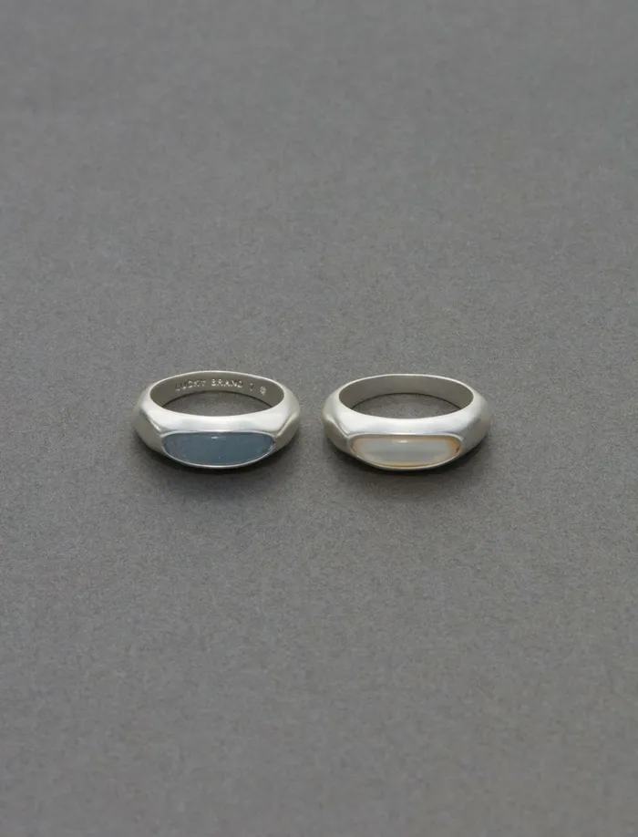 Stone Ring Set Silver Women Lucky Brand Jewelry