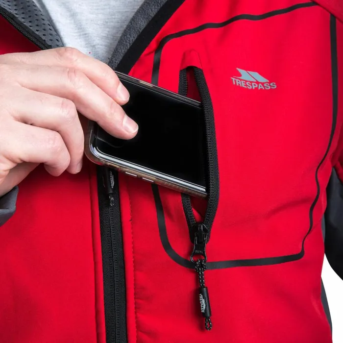 Strathy II Softshell Jacket Red Men Trespass Softshell Jackets