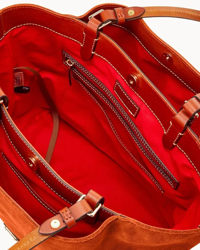 Suede Flynn Amber Women Dooney and Bourke Totes Suede Flynn Amber Women Dooney and Bourke Totes