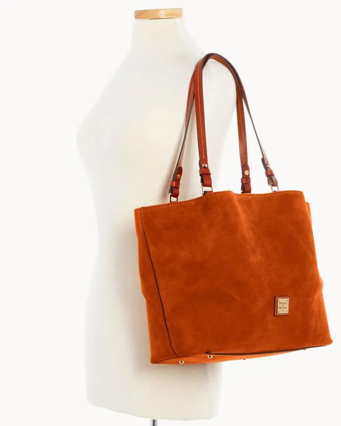 Suede Flynn Amber Women Dooney and Bourke Totes Suede Flynn Amber Women Dooney and Bourke Totes