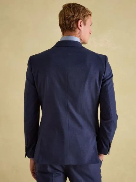 Suits and Tailoring Men Joules Blue Slim Fit Flannel Suit Jacket