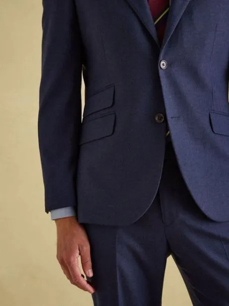 Suits and Tailoring Men Joules Blue Slim Fit Flannel Suit Jacket