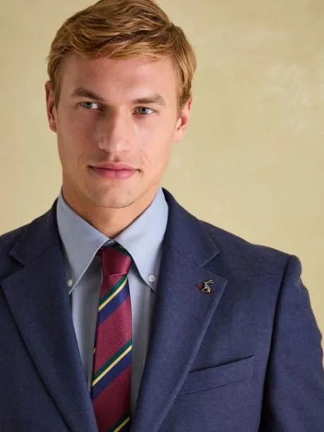 Suits and Tailoring Men Joules Blue Slim Fit Flannel Suit Jacket