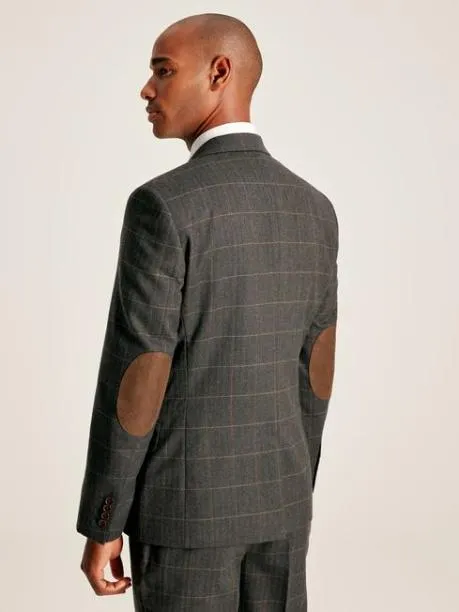 Suits and Tailoring Men Joules Green Window Pane Check Slim Fit Suit Jacket