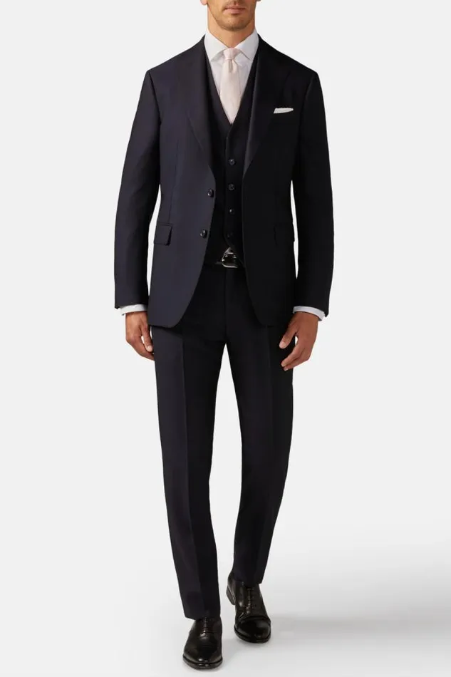 Suits Men Boggi Milano Sabl Navy Suit In Wool Navy Blue