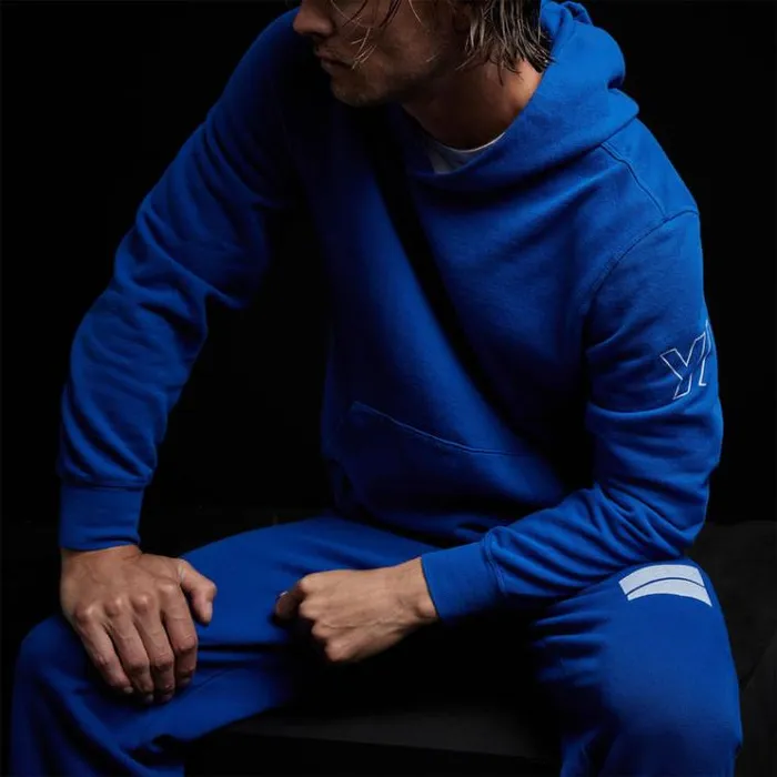 Sweat TopsBottoms Men James Perse YOSEMITE French Terry Pullover Hoodie Royal Bluewhite