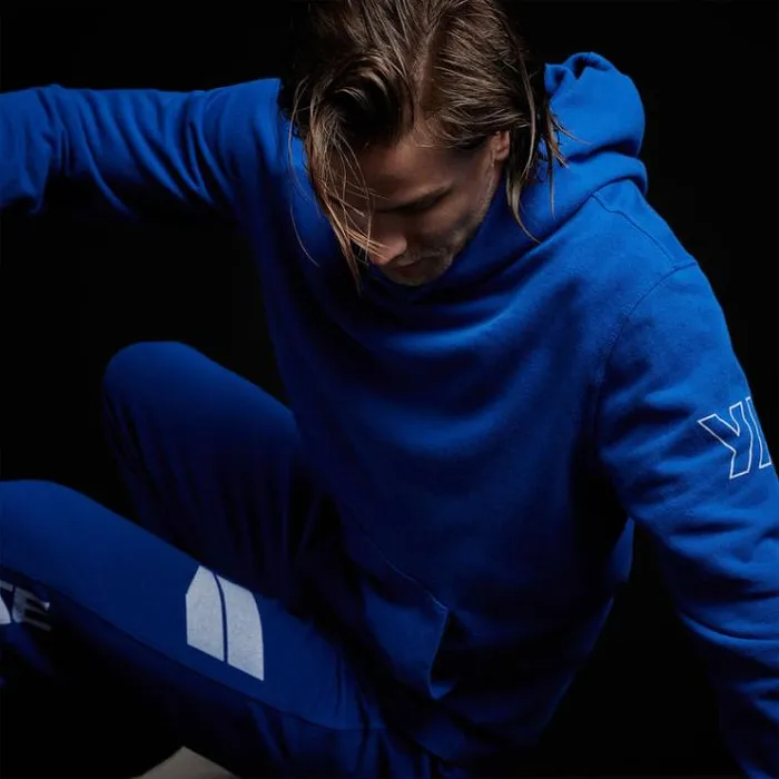 Sweat TopsBottoms Men James Perse YOSEMITE French Terry Pullover Hoodie Royal Bluewhite