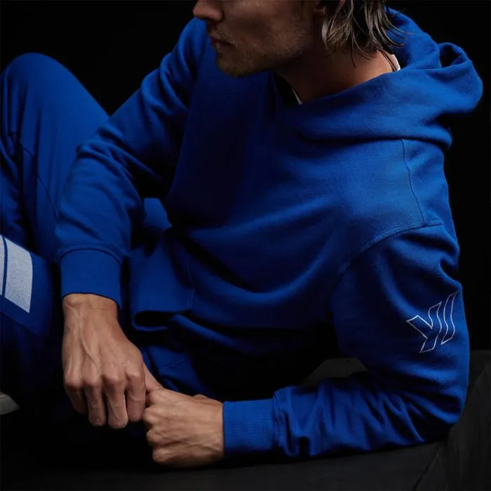 Sweat TopsBottoms Men James Perse YOSEMITE French Terry Pullover Hoodie Royal Bluewhite