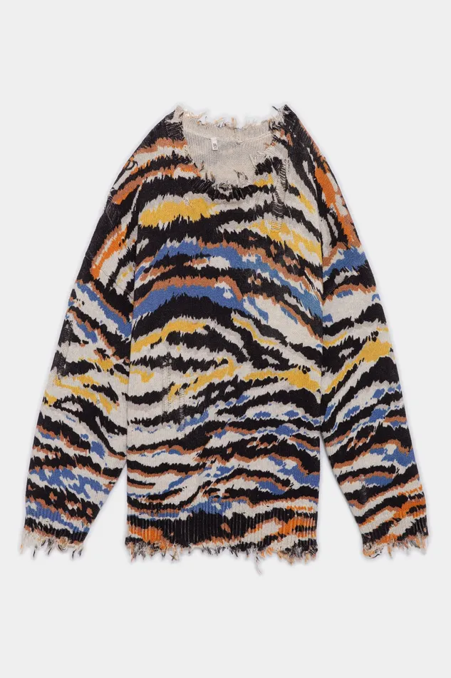 Sweaters Oversized Sweater 8211 Multi Zebra 8211 R13 Women