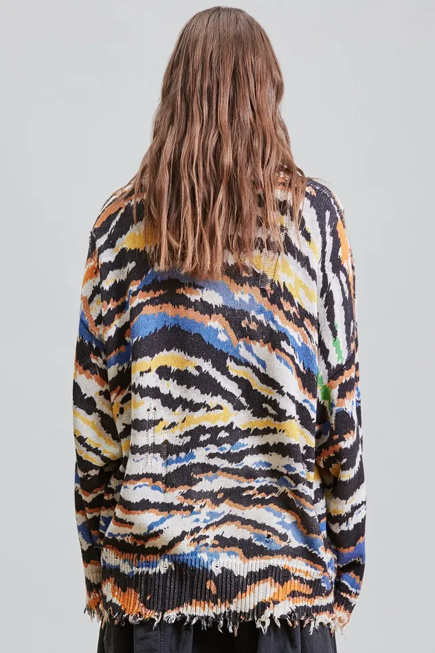 Sweaters Oversized Sweater 8211 Multi Zebra 8211 R13 Women