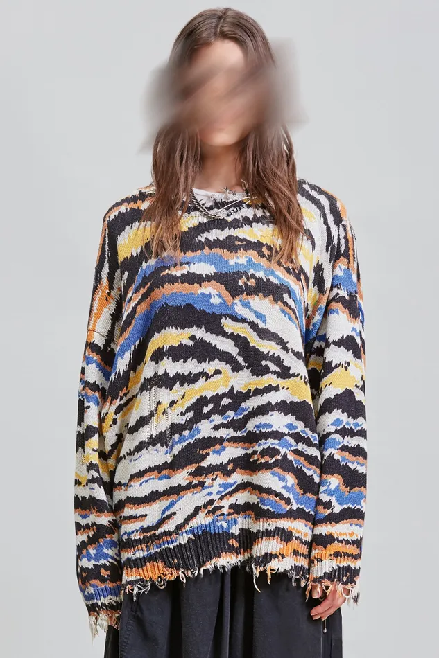 Sweaters Oversized Sweater 8211 Multi Zebra 8211 R13 Women