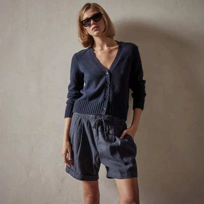 Sweaters Women James Perse Cotton Cashmere Cardigan Navy