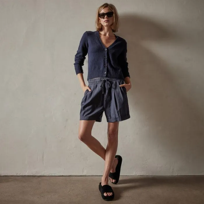 Sweaters Women James Perse Cotton Cashmere Cardigan Navy