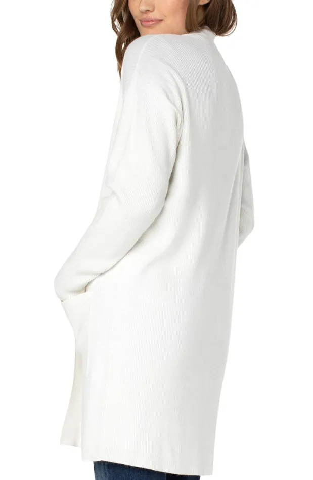 SWEATERS Women Liverpool Los Angeles OPEN FRONT CARDIGAN SWEATER Porcelain