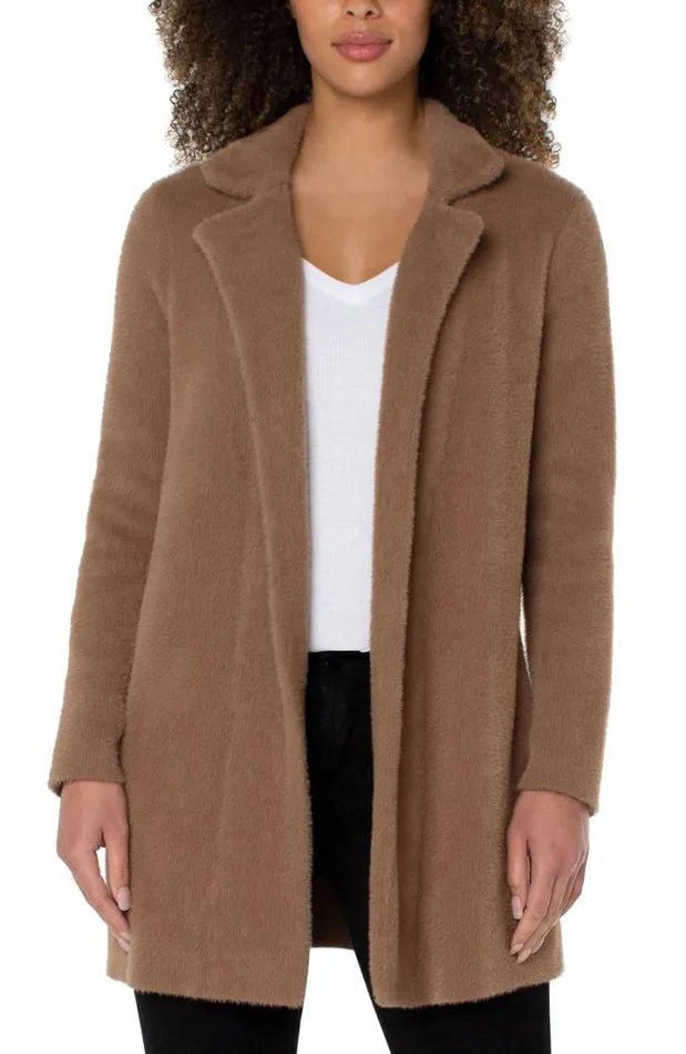 SWEATERS Women Liverpool Los Angeles OPEN FRONT COATIGAN SWEATER Camel