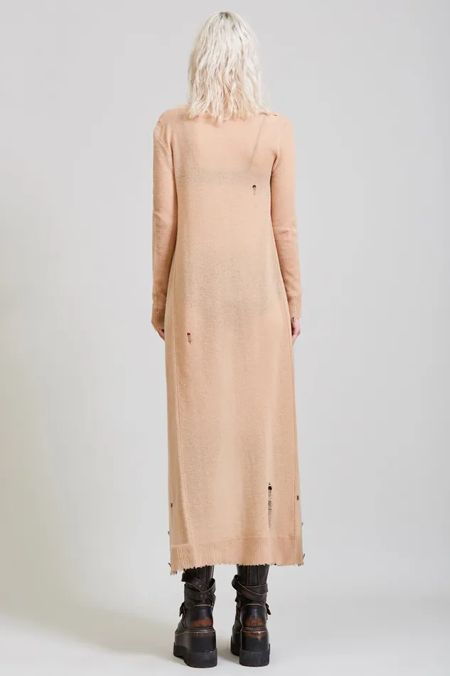 Sweaters Women Long Skinny Cashmere Cardigan 8211 Camel R13