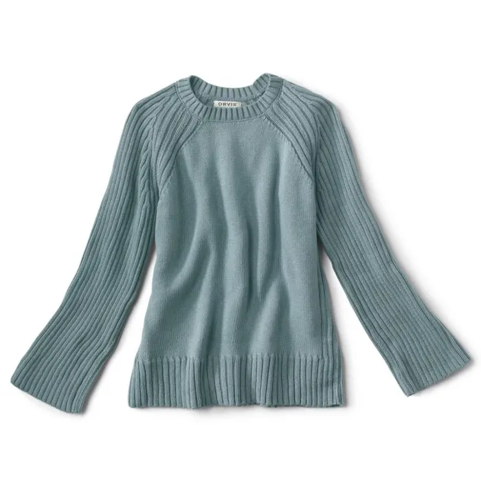 Sweaters Women Orvis Plaited Rib Detail Sweater Mineral Blue