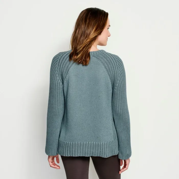 Sweaters Women Orvis Plaited Rib Detail Sweater Mineral Blue