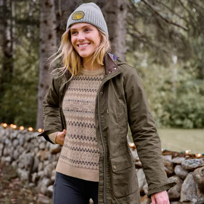 Sweaters Women Orvis Woodland Fair Isle Crew Sweater Natural Multi