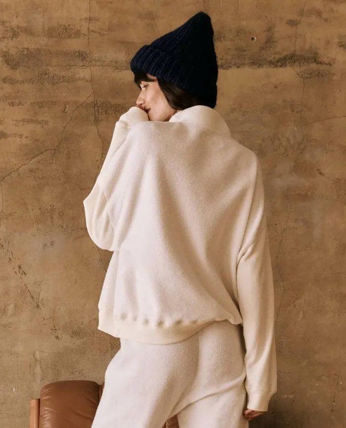 Sweaters Women The Great The Slouch Trail Sweatshirt Washed White Sweaters Women The Great The Slouch Trail Sweatshirt Washed White