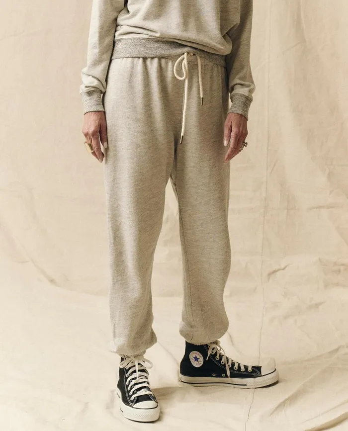 Sweatpants Women The Great The Stadium Sweatpant Solid Soft Heather Grey