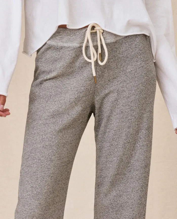 Sweatpants Women The Great The Wide Leg Cropped Sweatpant Varsity Grey Sweatpants Women The Great The Wide Leg Cropped Sweatpant Varsity Grey