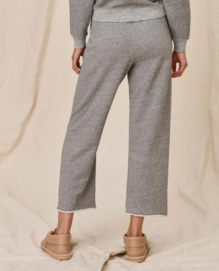 Sweatpants Women The Great The Wide Leg Cropped Sweatpant Varsity Grey Sweatpants Women The Great The Wide Leg Cropped Sweatpant Varsity Grey