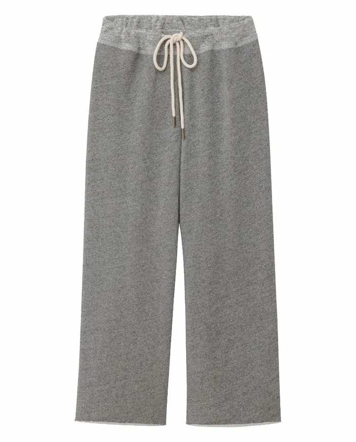 Sweatpants Women The Great The Wide Leg Cropped Sweatpant Varsity Grey Sweatpants Women The Great The Wide Leg Cropped Sweatpant Varsity Grey