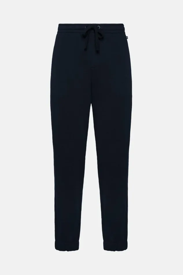 Sweatshirts And Joggers Men Boggi Milano Cotton Mixed Sweater Pants Navy Blue