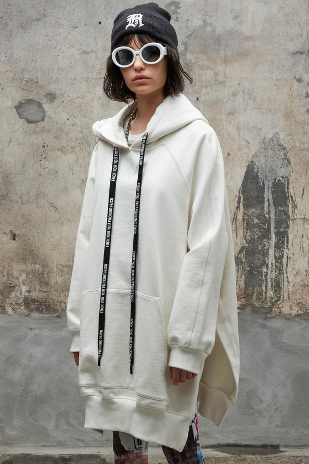Sweatshirts R13 Women Oversized Hoodie Cape 8211 White