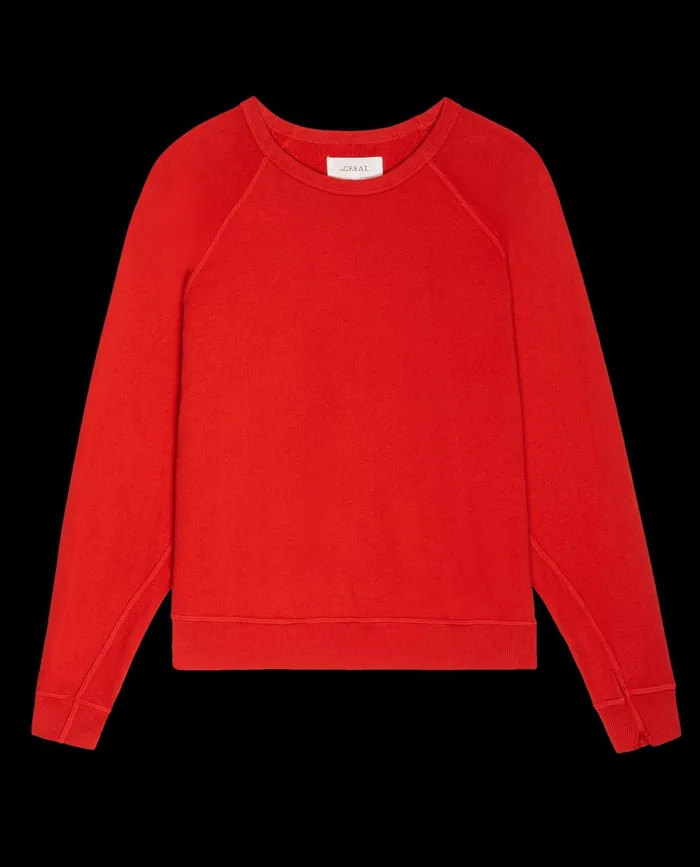 Sweatshirts Women The Great The College Sweatshirt Solid Campfire Sweatshirts Women The Great The College Sweatshirt Solid Campfire
