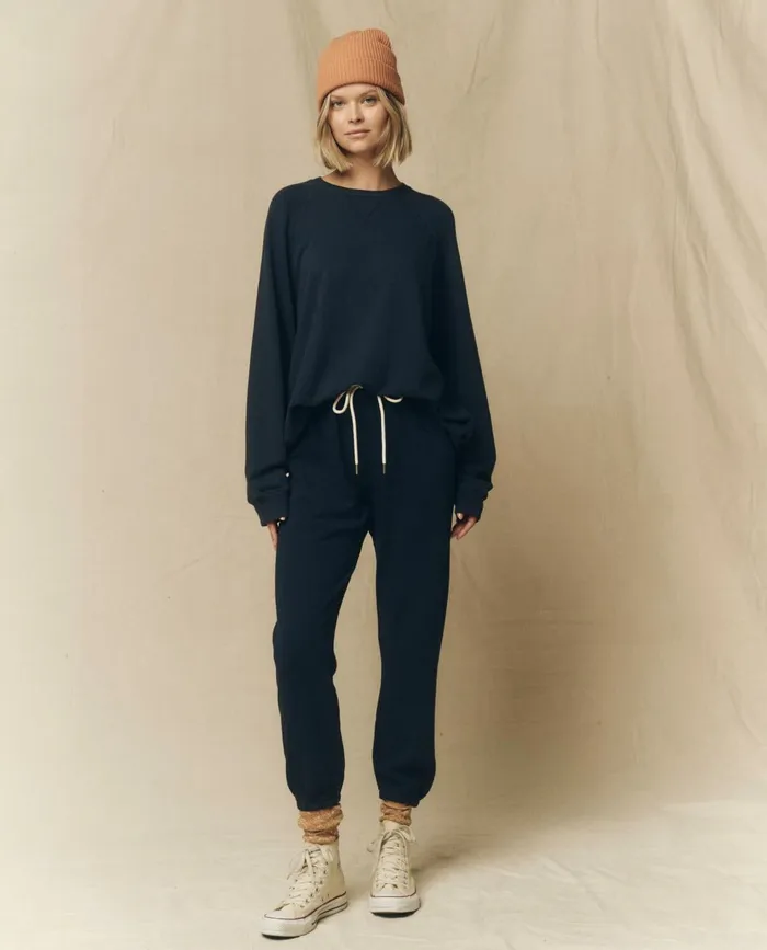 Sweatshirts Women The Great The Slouch Sweatshirt Solid True Navy Sweatshirts Women The Great The Slouch Sweatshirt Solid True Navy