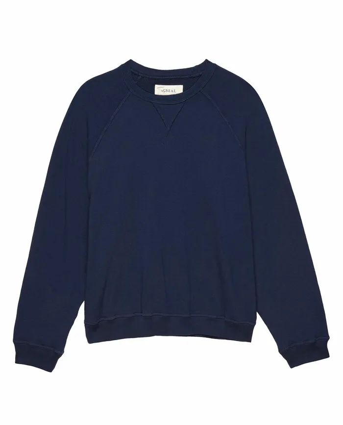 Sweatshirts Women The Great The Slouch Sweatshirt Solid True Navy Sweatshirts Women The Great The Slouch Sweatshirt Solid True Navy