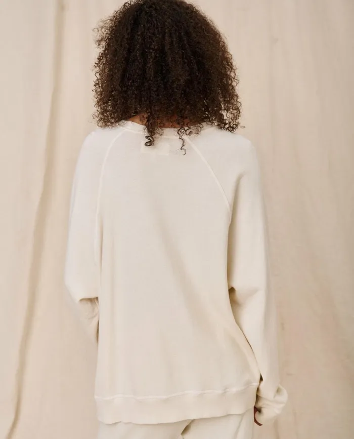 Sweatshirts Women The Great The Slouch Sweatshirt Washed White Sweatshirts Women The Great The Slouch Sweatshirt Washed White