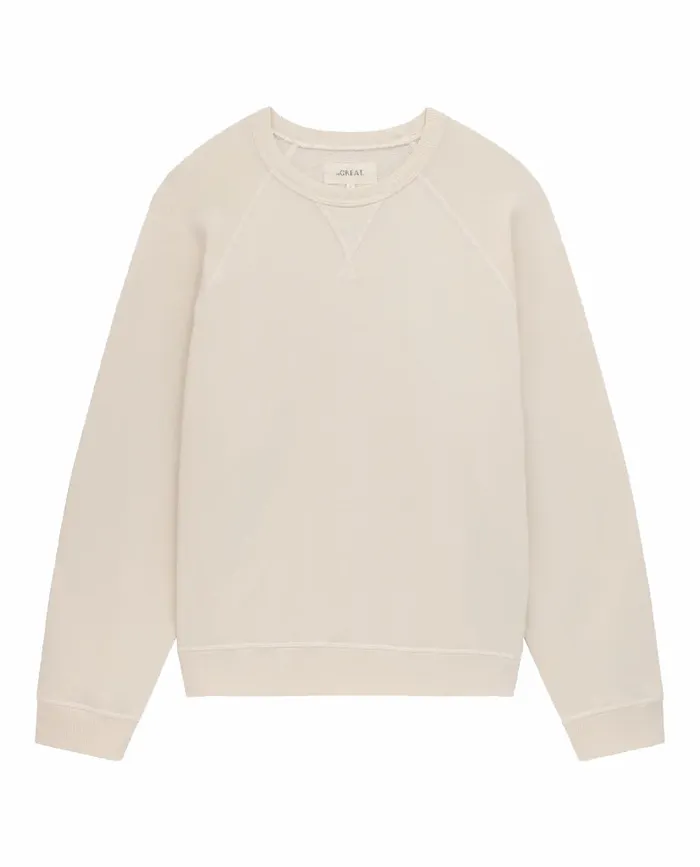 Sweatshirts Women The Great The Slouch Sweatshirt Washed White Sweatshirts Women The Great The Slouch Sweatshirt Washed White
