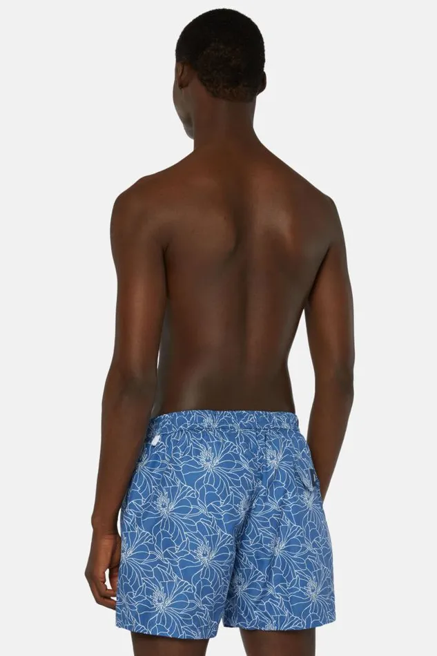Swim Shorts Men Boggi Milano Floral Print Swimsuit Blue Swim Shorts Men Boggi Milano Floral Print Swimsuit Blue