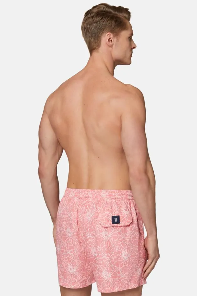 Swim Shorts Men Boggi Milano Floral Print Swimsuit Pink Swim Shorts Men Boggi Milano Floral Print Swimsuit Pink