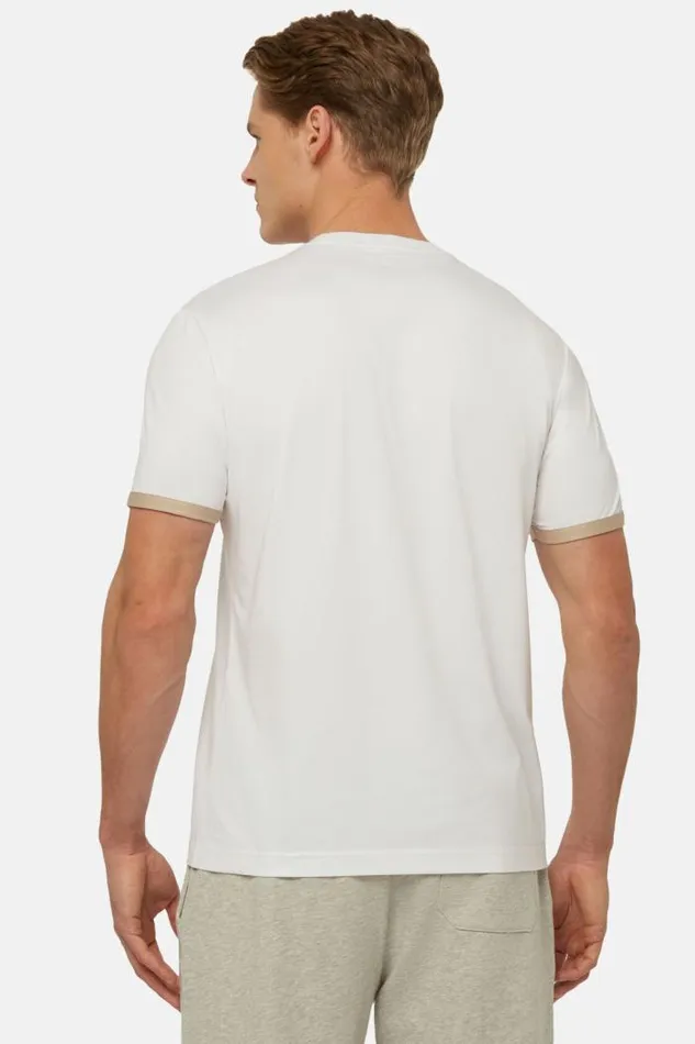 TShirts Men Boggi Milano TShirt In Sustainable HighPerformance Jersey White