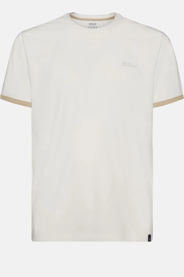 TShirts Men Boggi Milano TShirt In Sustainable HighPerformance Jersey White
