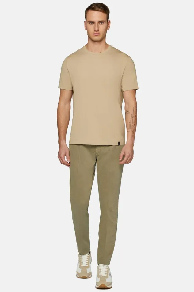 TShirts Men Boggi Milano TShirt In Sustainable Performance Pique Beige