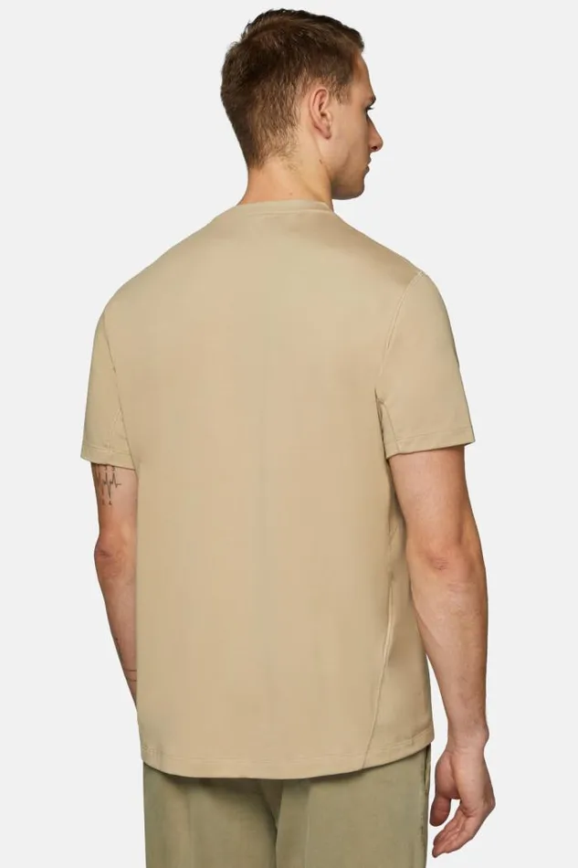 TShirts Men Boggi Milano TShirt In Sustainable Performance Pique Beige TShirts Men Boggi Milano TShirt In Sustainable Performance Pique Beige