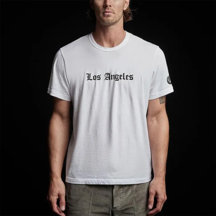 TShirts Men James Perse LA Gothic Short Sleeve Crew White