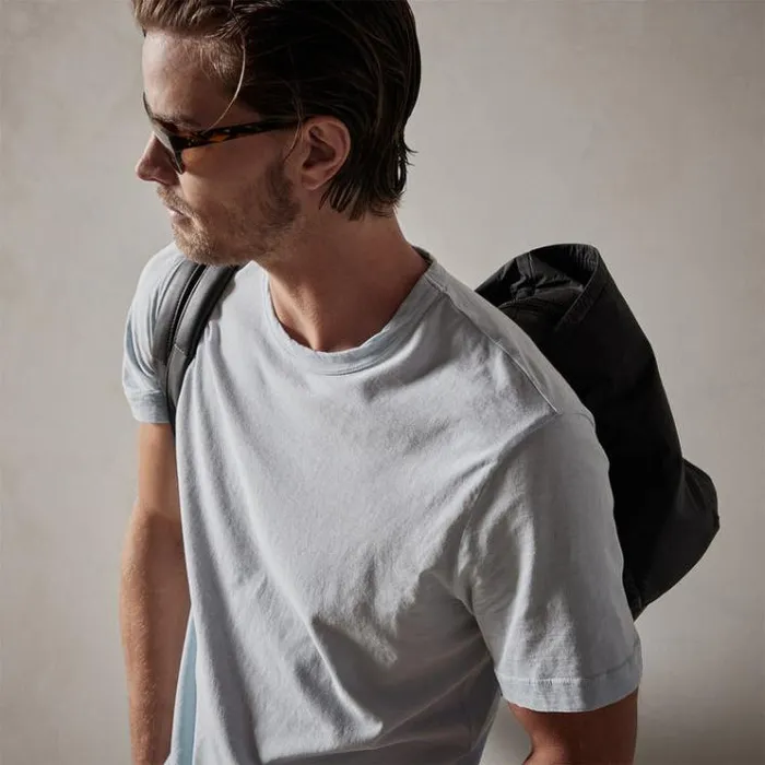 TShirts Men James Perse Short Sleeve Crew Neck Baby Blue Pigment