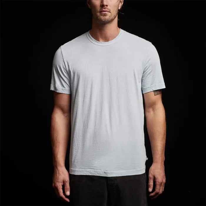 TShirts Men James Perse Short Sleeve Crew Neck Baby Blue Pigment
